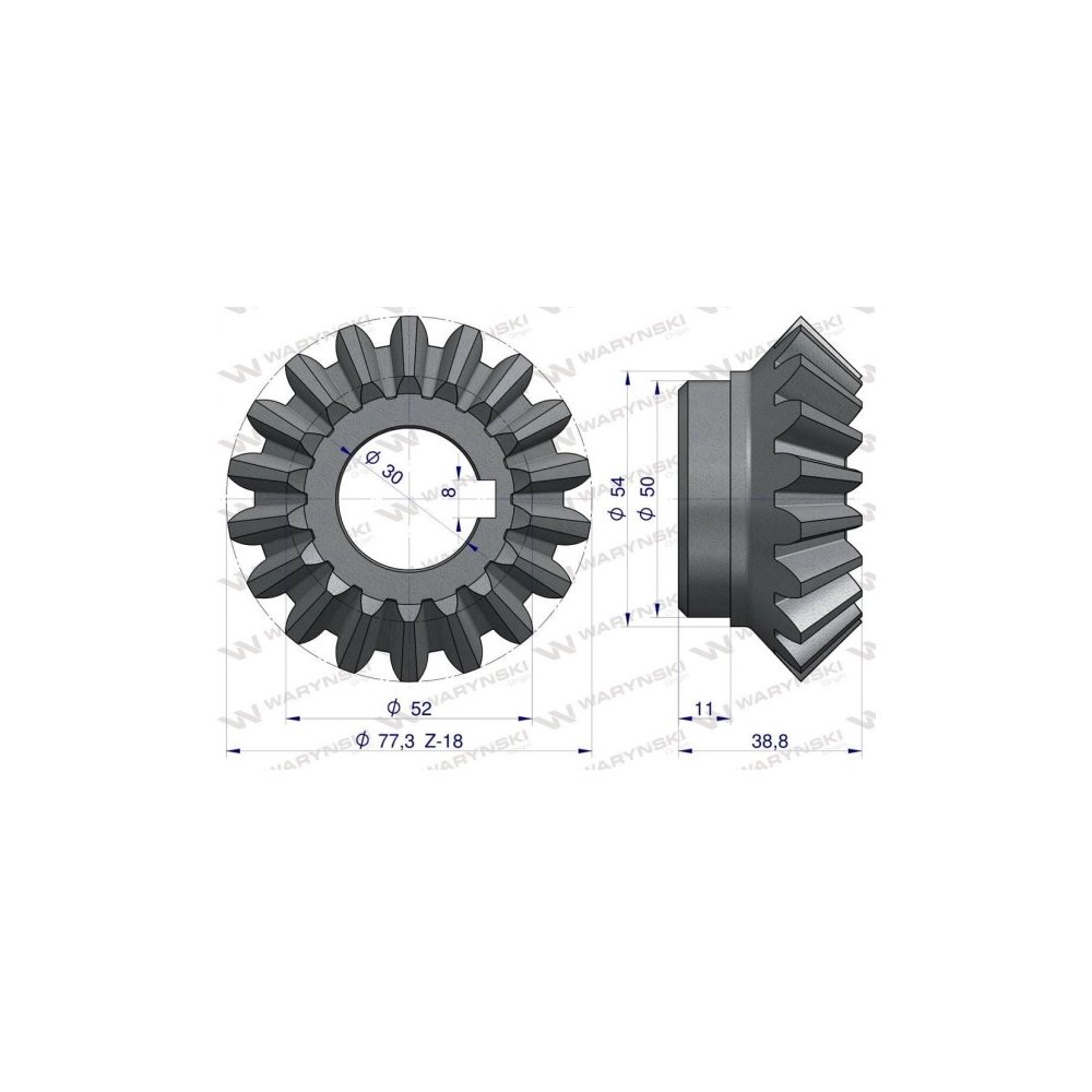 Koło stożkowe małe zastosowanie Kosiarka rotacyjna polska 2.10 Waryński