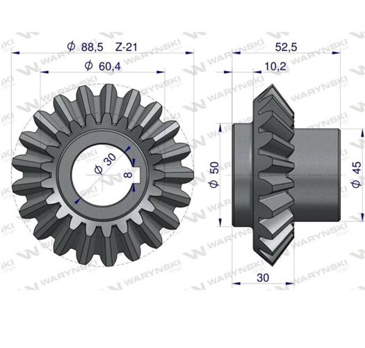 Koło stożkowe duże zastosowanie Kosiarka rotacyjna polska 2.10 Waryński