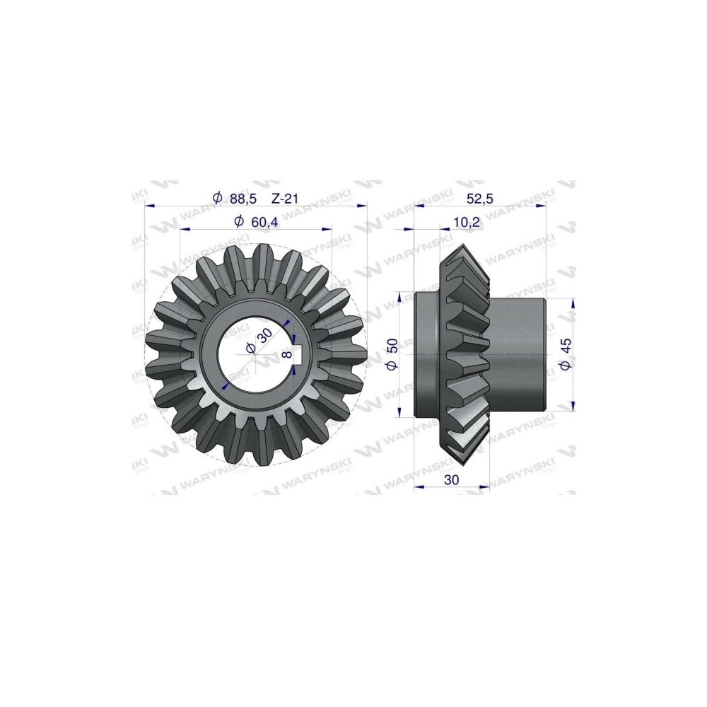 Koło stożkowe duże zastosowanie Kosiarka rotacyjna polska 2.10 Waryński