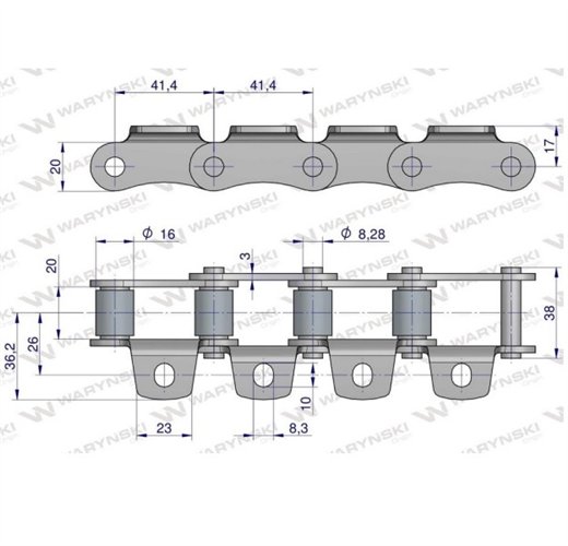 Łańcuch wysypu stary typ zastosowanie Anna Waryński