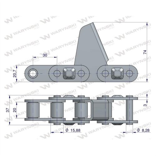 Łańcuch prawy / lewy uniwersalny przystawka do kukurydzy zastosowanie Geringhoff Waryński