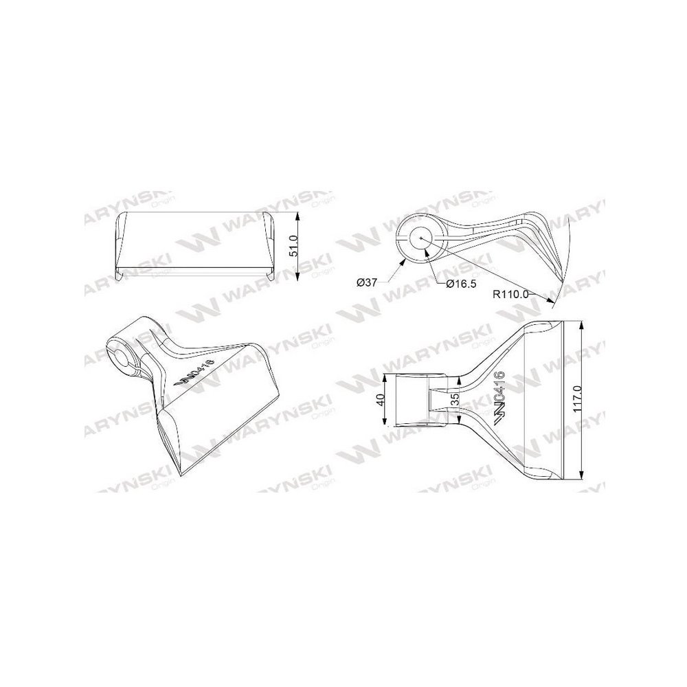 Bijak młotkowy mulczarka zastosowanie Samasz Kuhn otwór 16 mm Waryński