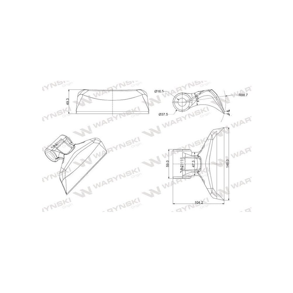 Bijak młotkowy mulczarka zastosowanie Gestin Humus Terral otwór 16 mm Waryński