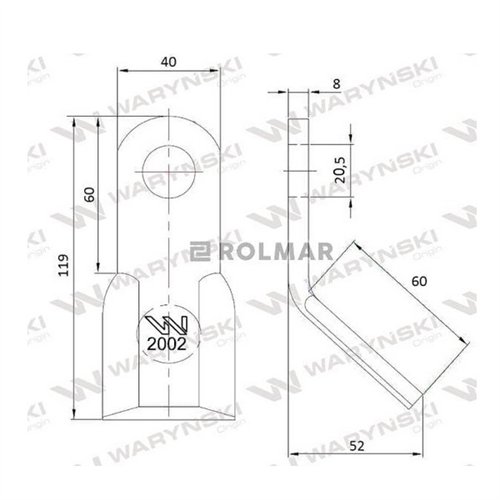 Bijak nóż mulczarka zastosowanie Agrimaster Waryński