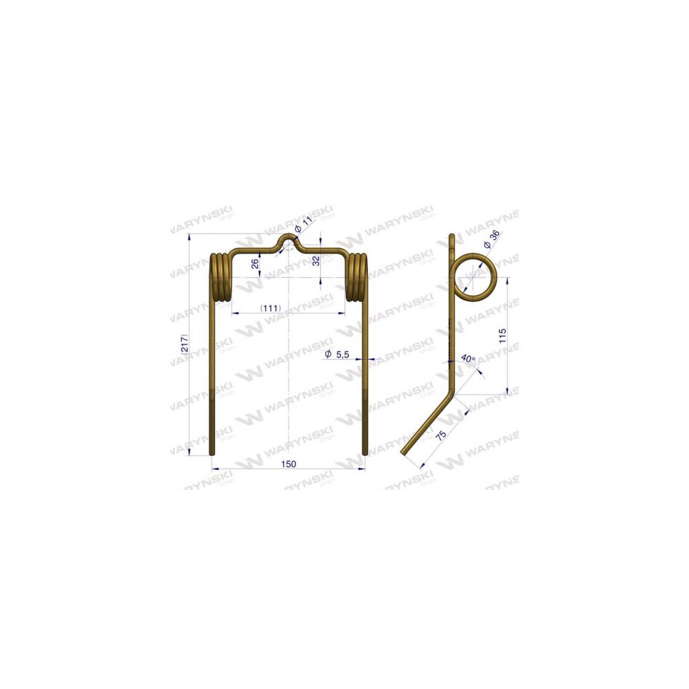 Palec motowideł New Holland Clayson 804334150 Waryński