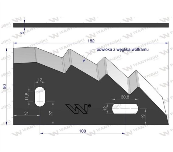 Nóż paszowozu zastosowanie Luclar Himel Jeulin Peecon z węglikiem wolframu Waryński