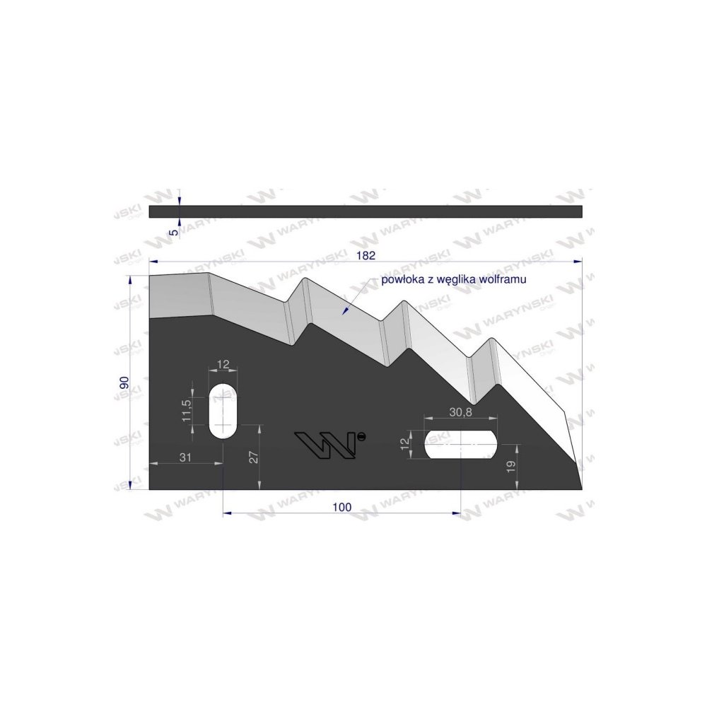 Nóż paszowozu zastosowanie Luclar Himel Jeulin Peecon z węglikiem wolframu Waryński
