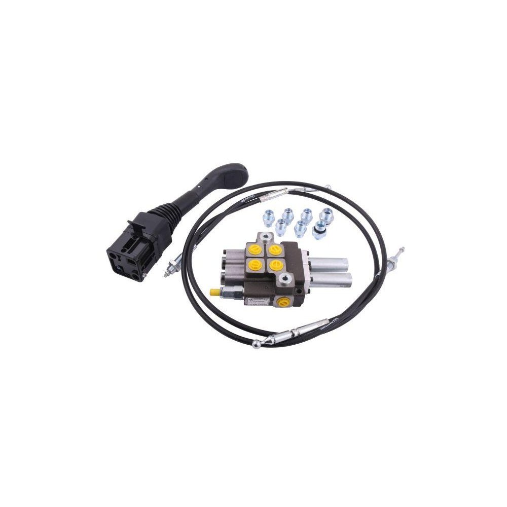 Zestaw: Rozdzielacz 2-sek. + Joystick (bez przycisku) + Elementy złączne + Linki na kulkę stalową 2000mm Waryński