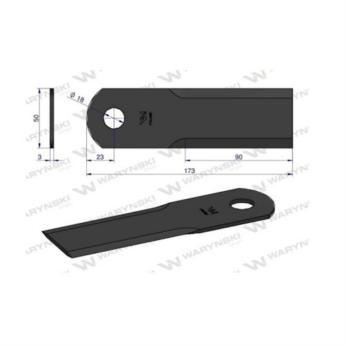 Nóż obrotowy rozdrabniacz słomy sieczkarnia zastosowanie 0600171 0600172 Claas fi-18 WARYŃSKI ( sprzedawane po 25 )