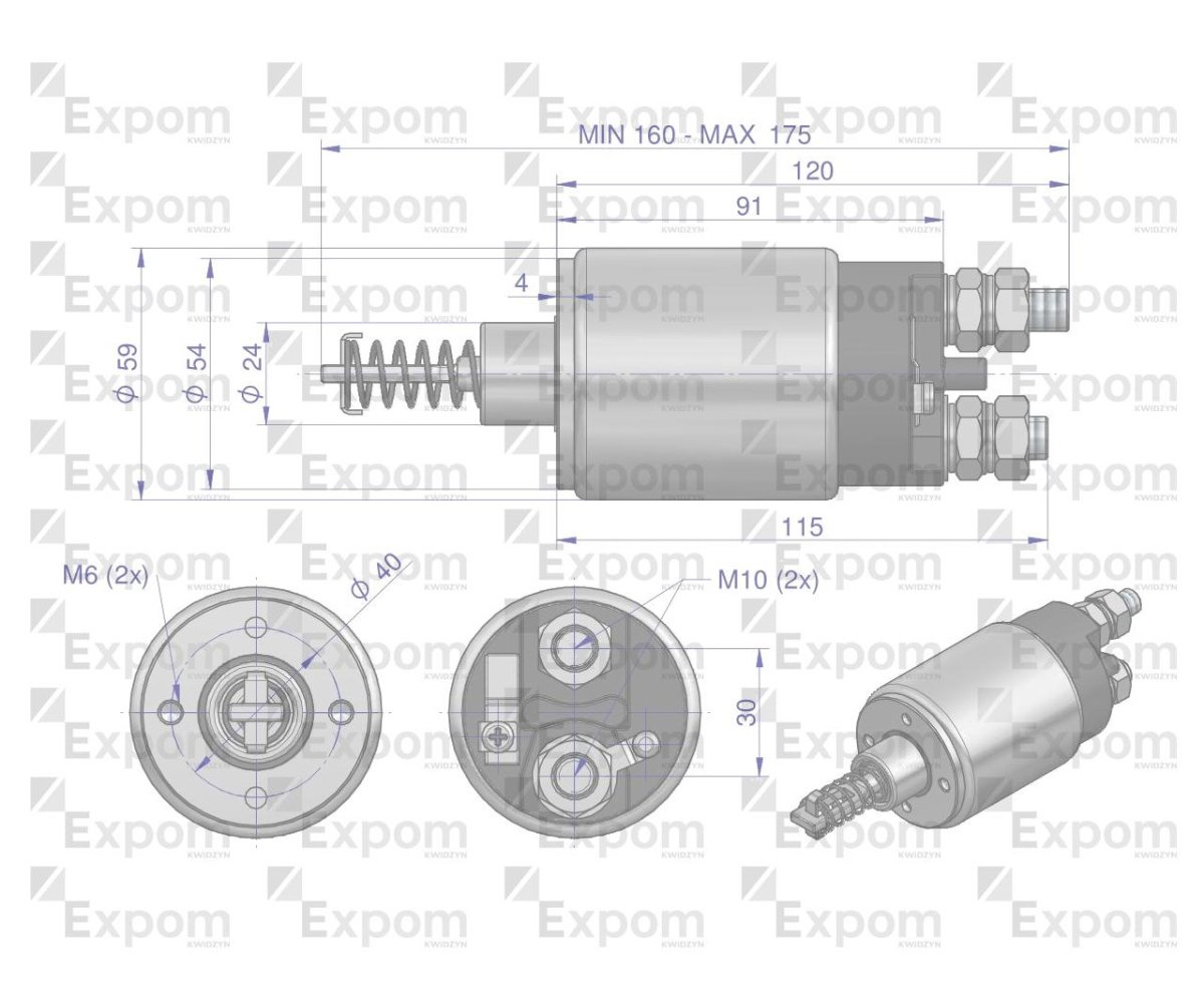 Wyłącznik ( włącznik) rozrusznika WE11a R11 ,R-11 962.001.0. 4665713 C-330 C-360 EXPOM KWIDZYN eu