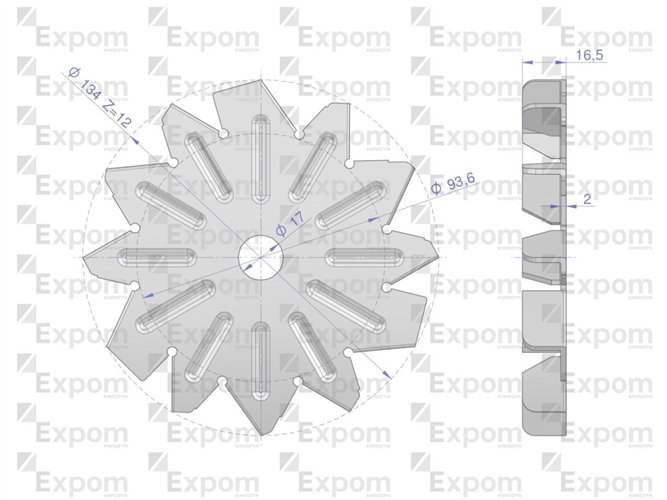 Wentylator alternatora AX230000 AX260000EX C-330 C-360 Nowy Typ EXPOM KWIDZYN eu