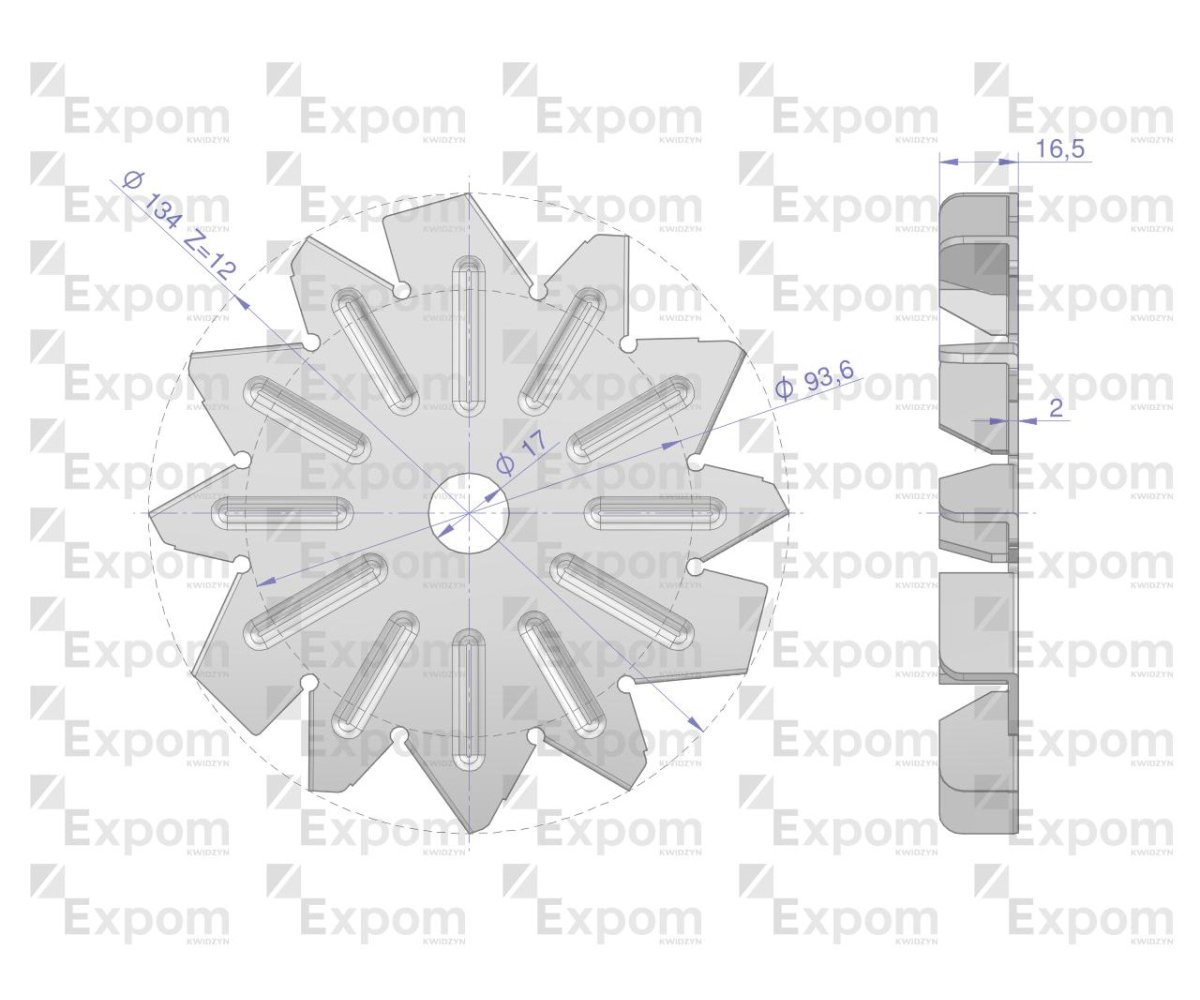 Wentylator alternatora AX230000 AX260000EX C-330 C-360 Nowy Typ EXPOM KWIDZYN eu