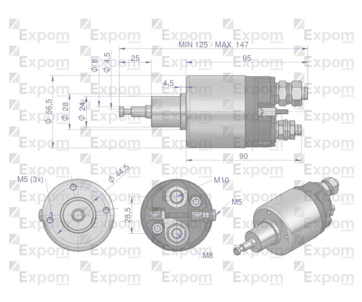 Wyłącznik ( włącznik) rozrusznika z przekładnią 9142722 , 7154612 MTZ. T25. C-330 C-360 Blue Line EXPOM KWIDZYN eu