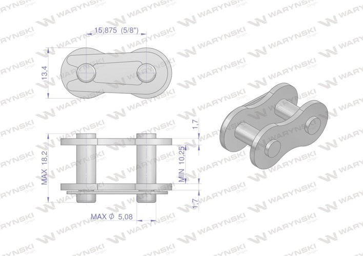Zamek łańcucha 10BF20 zastosowanie Claas 670251. 670251.0. 0006702510 Waryński ( sprzedawane po 5 )