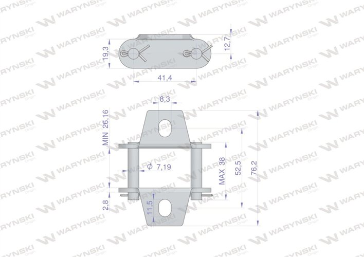 Zamek łańcucha z przyłączem obustronnym CA550K1 Waryński ( sprzedawane po 5 )