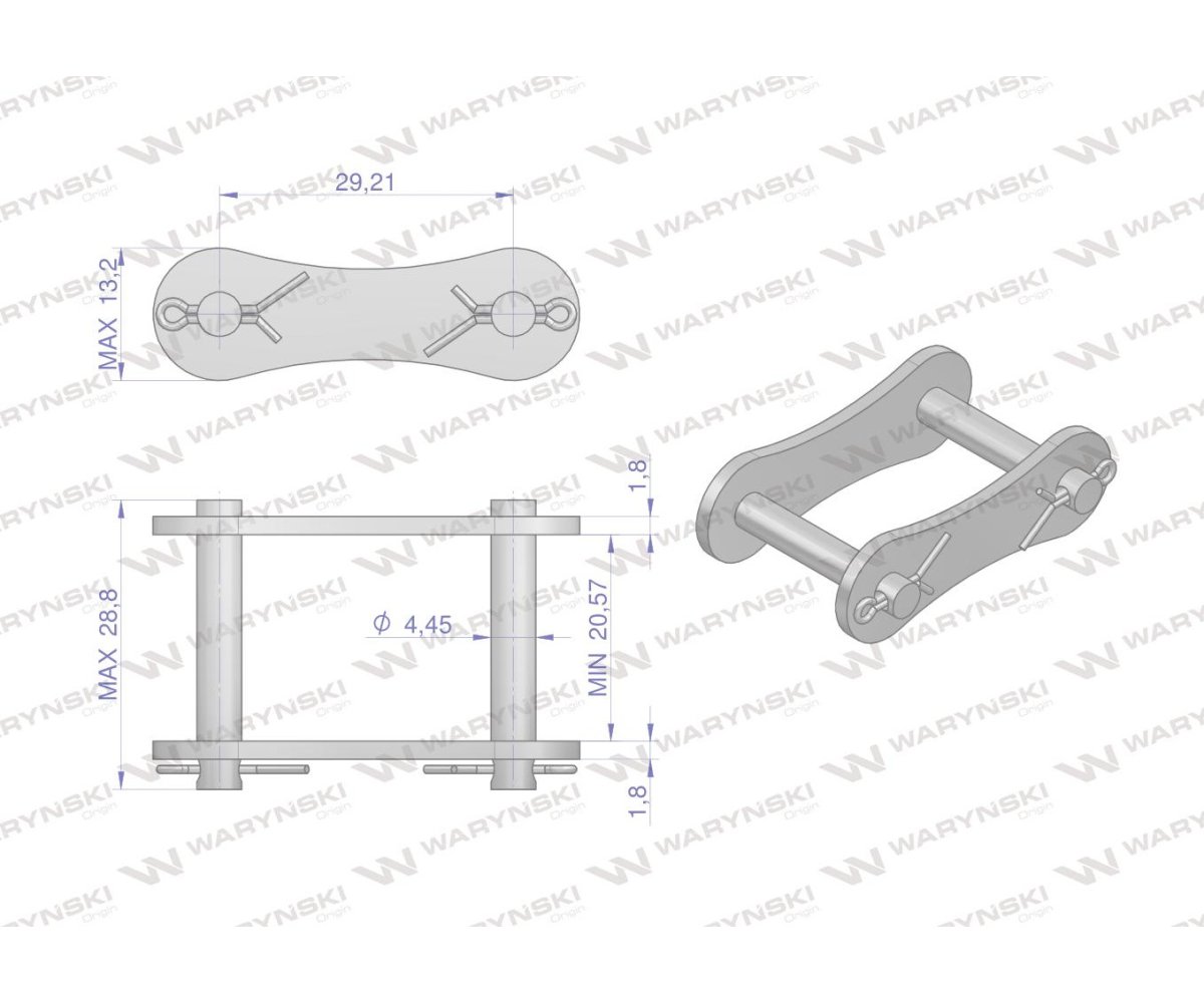 Zamek łańcucha S32 Waryński ( sprzedawane po 5 )