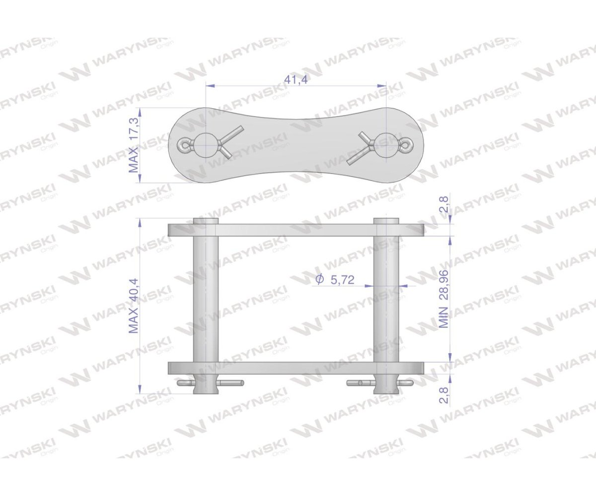 Zamek łańcucha S45 Waryński ( sprzedawane po 5 )