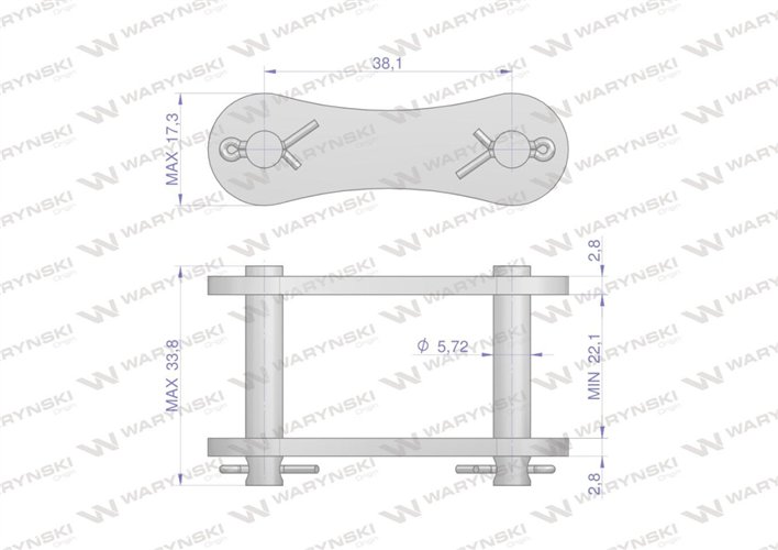 Zamek łańcucha S51 Waryński ( sprzedawane po 5 )