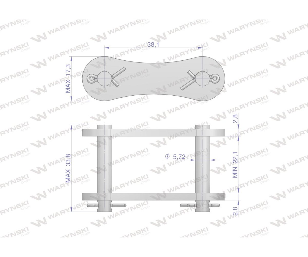 Zamek łańcucha S51 Waryński ( sprzedawane po 5 )