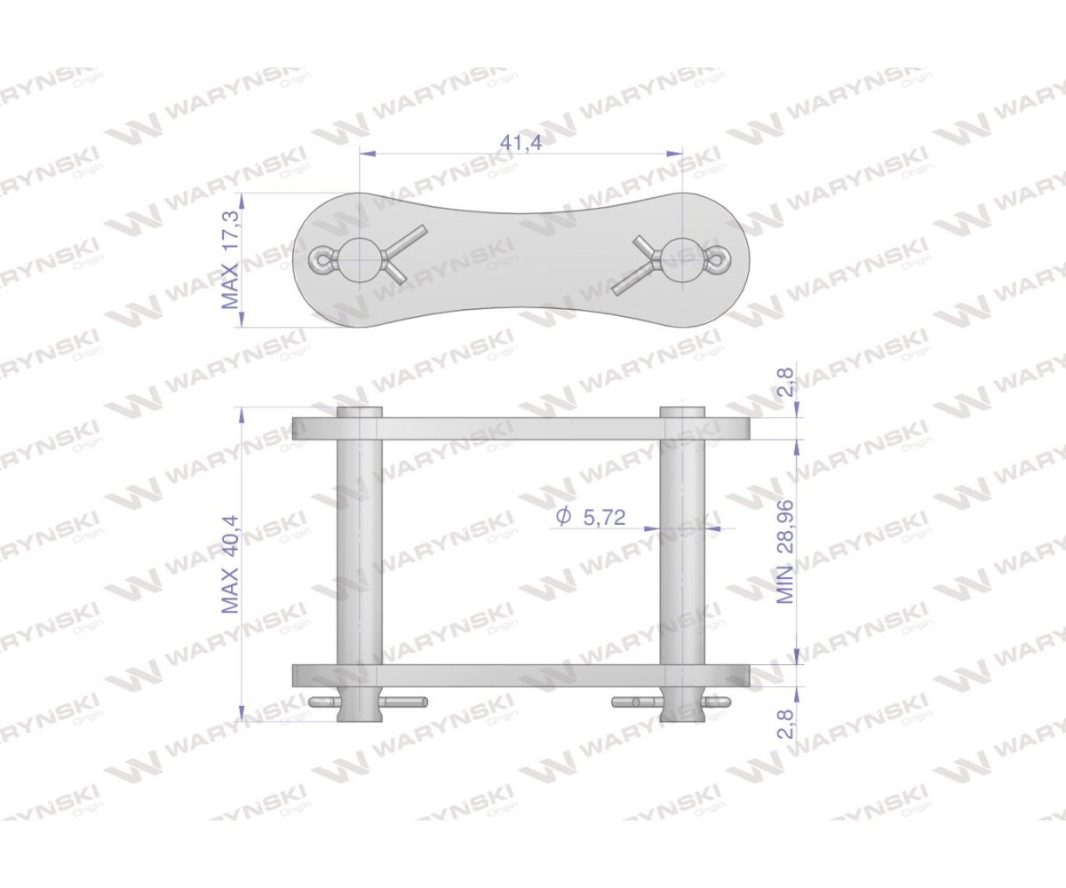 Zamek łańcucha S55 Waryński ( sprzedawane po 5 )