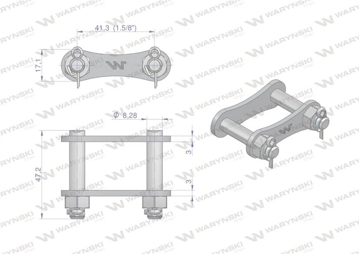Zamek łańcucha S55X (R1 41.30) zastosowanie Bizon Anna Waryński ( sprzedawane po 5 ) 5040200810 55130000   
