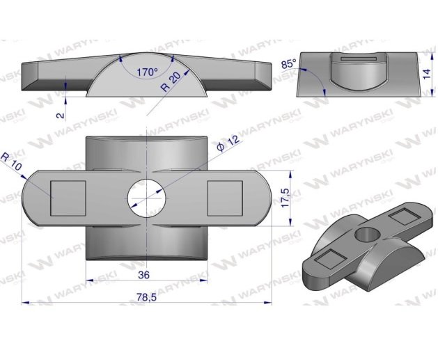 Mocowanie palca uchwyt zastosowanie Pottinger Waryński ( sprzedawane po 5 )