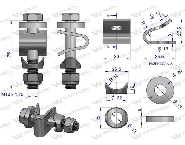 Mocowanie palca kpl. zastosowanie Niemeyer Waryński