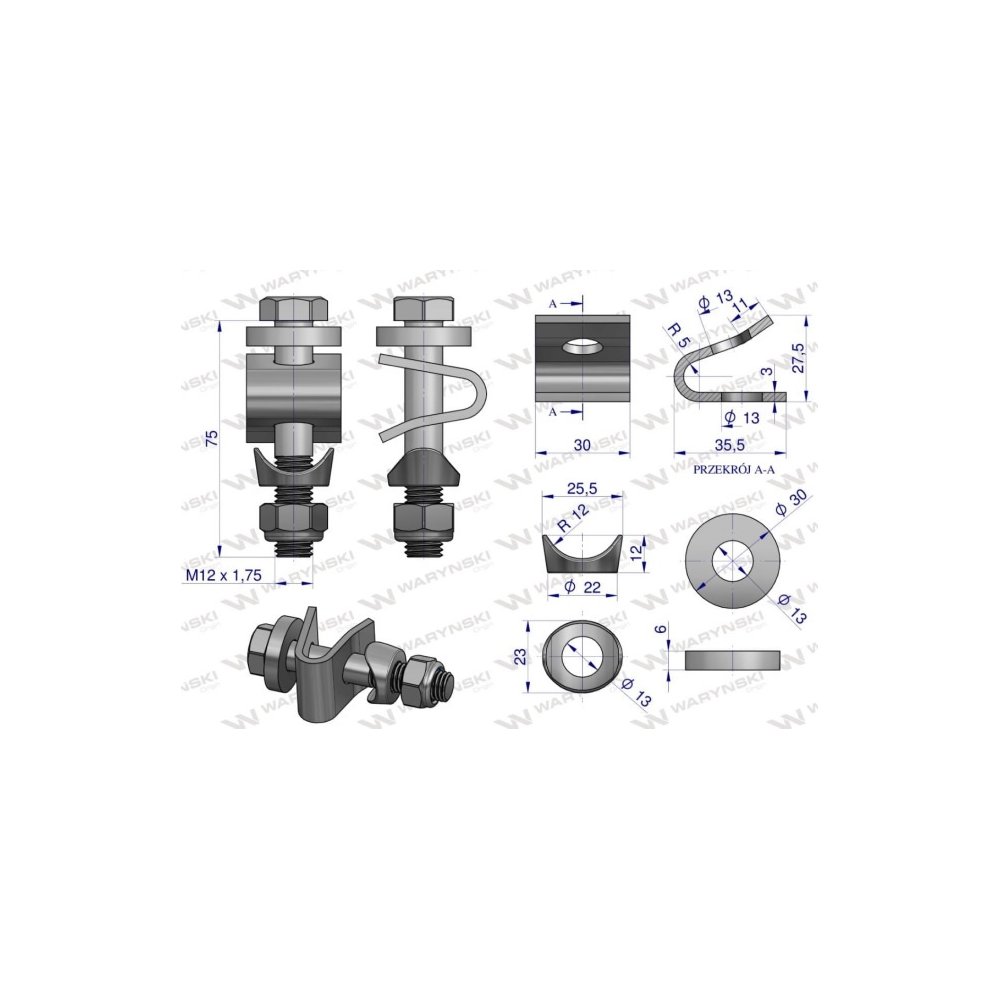 Mocowanie palca kpl. zastosowanie Niemeyer Waryński
