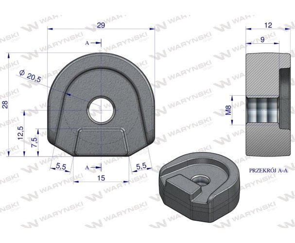 Mocowanie palca zastosowanie Mengele Waryński ( sprzedawane po 5 )