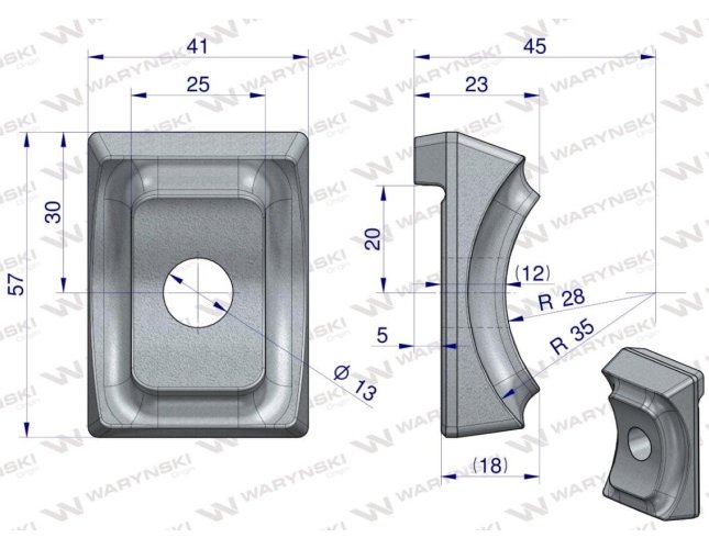 Mocowanie palca zewnętrzne zastosowanie JF-Stoll Waryński ( sprzedawane po 5 )