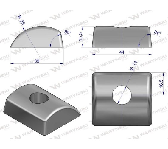 Mocowanie palca wewnętrzne zastosowanie JF-Stoll Waryński ( sprzedawane po 5 )