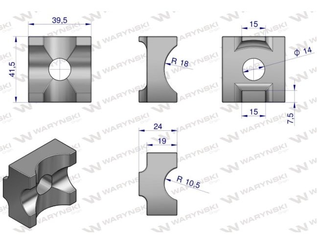 Mocowanie palca nakładka zastosowanie Fella Waryński ( sprzedawane po 5 )
