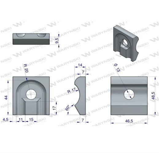 Mocowanie palca nakładka zastosowanie Kuhn Waryński ( sprzedawane po 5 )