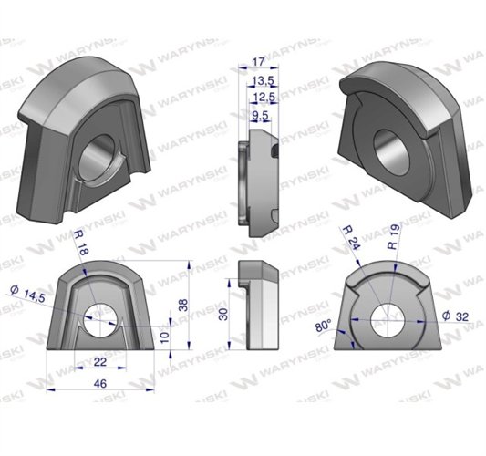 Mocowanie palca nakładka zastosowanie p.z. karuzelowa Kuhn Waryński ( sprzedawane po 5 )