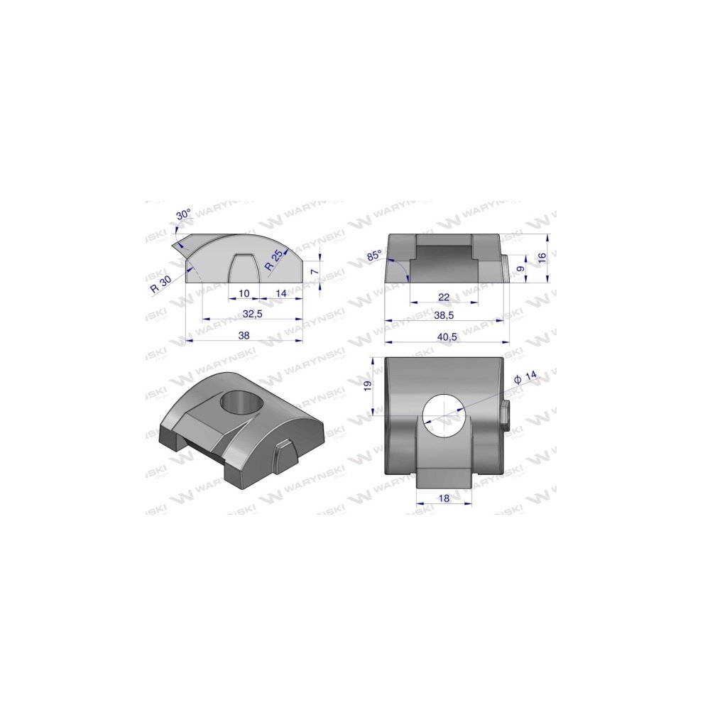 Mocowanie palca wkładka zastosowanie Claas Waryński ( sprzedawane po 5 )