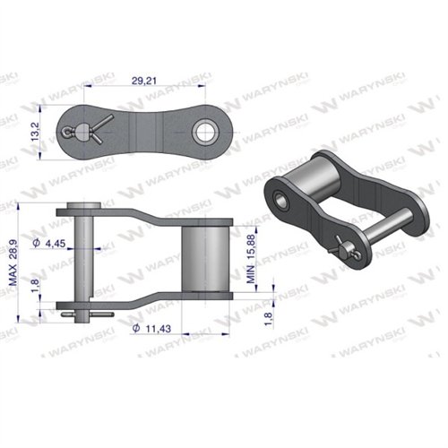 Półogniwo łańcucha S32 Waryński ( sprzedawane po 5 )