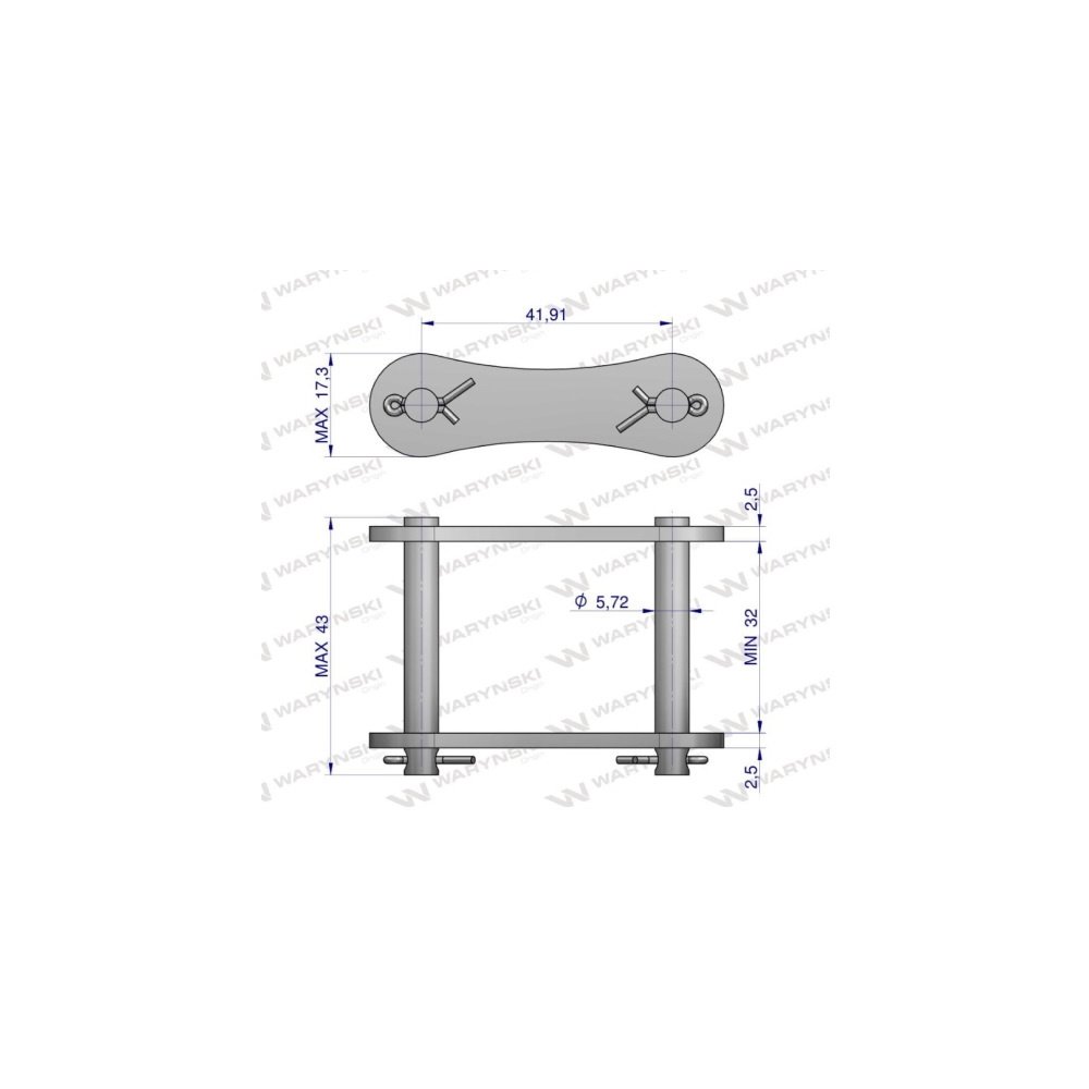 Zamek łańcucha S62 Waryński ( sprzedawane po 5 )