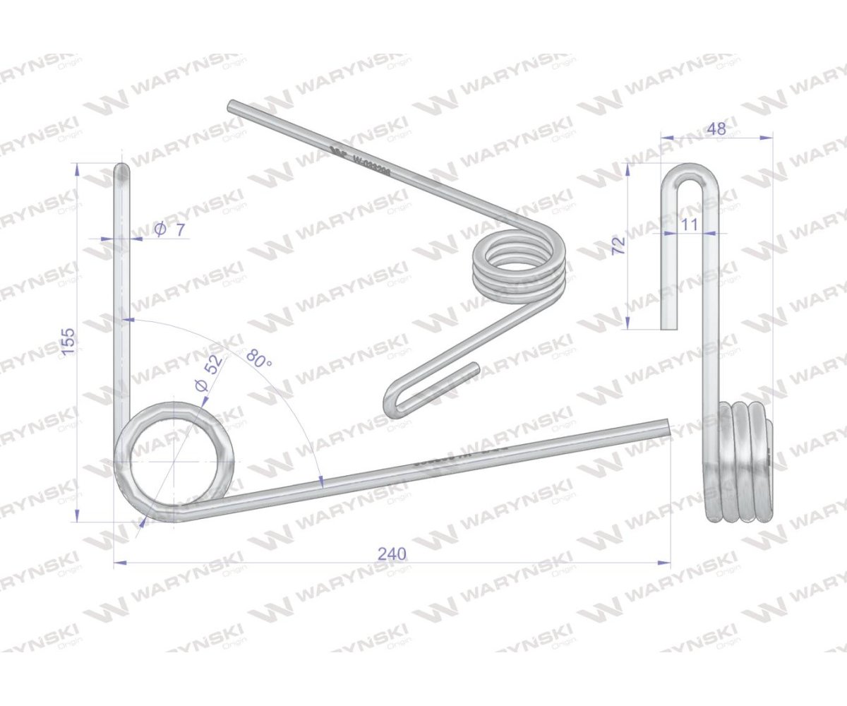 Palec zagarniający siewnika DEMETER CLASSIC. HASSIA 033298 Waryński