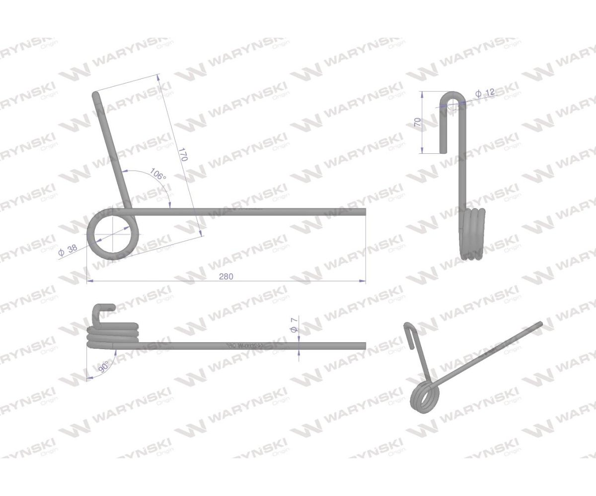 Palec zagarniający siewnika zastosowanie DEMETER CLASSIC HASSIA 033299 Waryński