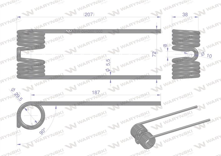 Palec podbieracza zastosowanie Welger RP200 Waryński