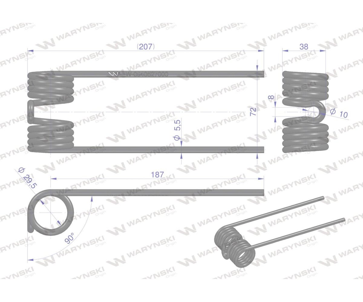 Palec podbieracza zastosowanie Welger RP200 Waryński