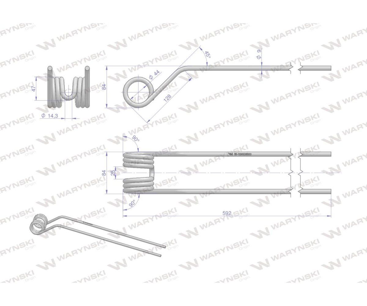 Palec przetrząsarka zastosowanie SIP 154928500 393050050 Waryński