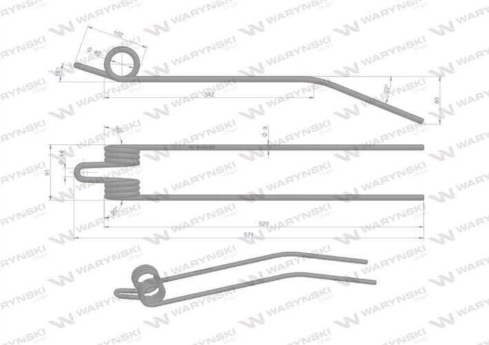 Palec zgrabiarka zastosowanie Deutz Fahr WARYŃSKI W-16502731