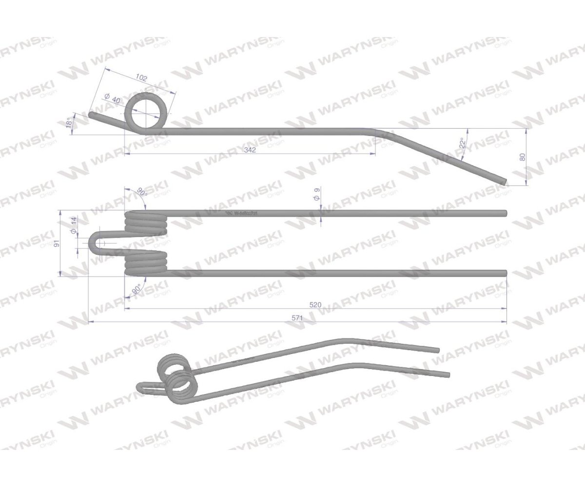 Palec zgrabiarka zastosowanie Deutz Fahr WARYŃSKI W-16502731