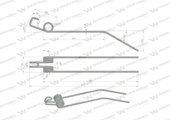 Palec zgrabiarka zastosowanie Deutz Fahr WARYŃSKI W-16504333