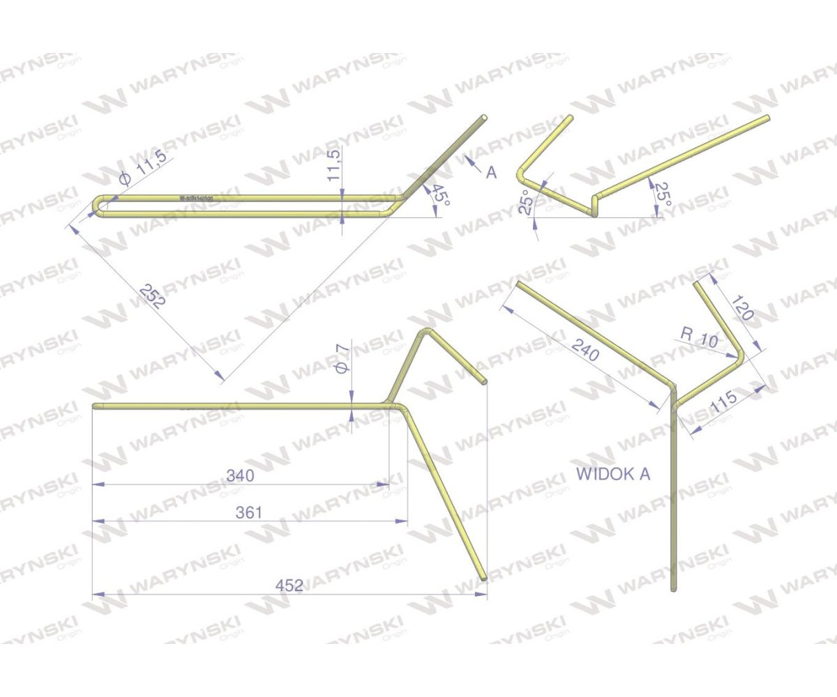 Palec zagarniający prosty prawy pasuje do Famarol WARYŃSKI