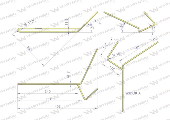 Palec zagarniający prosty lewy pasuje do Famarol WARYŃSKI