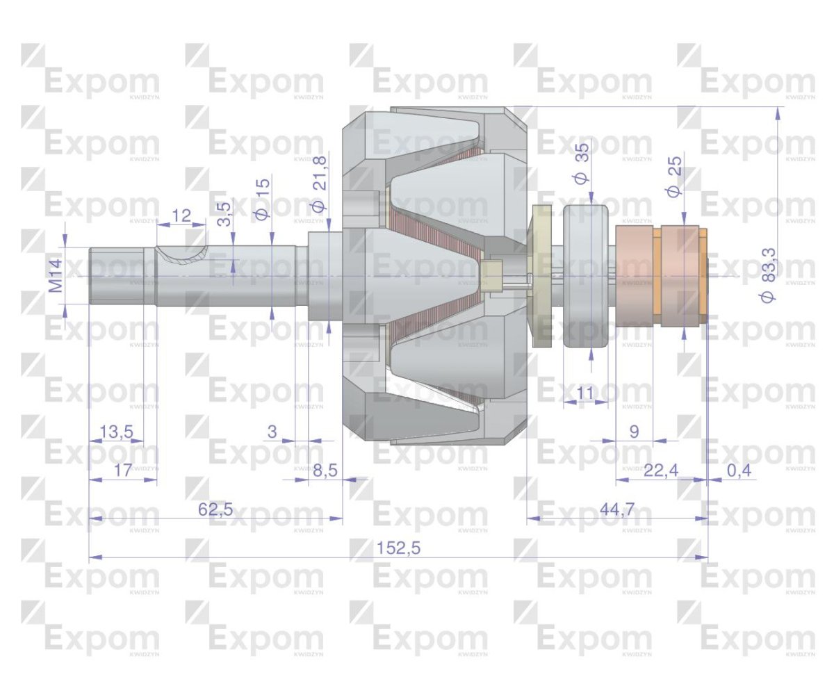 Wirnik alternatora EX241020 MF3 Nowy Typ EXPOM KWIDZYN eu
