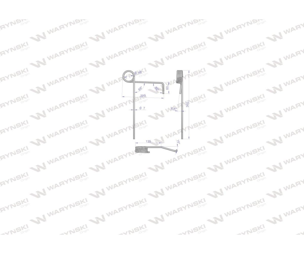 Palec zagarniający przedni zastosowanie Amazone 3408200 Waryński