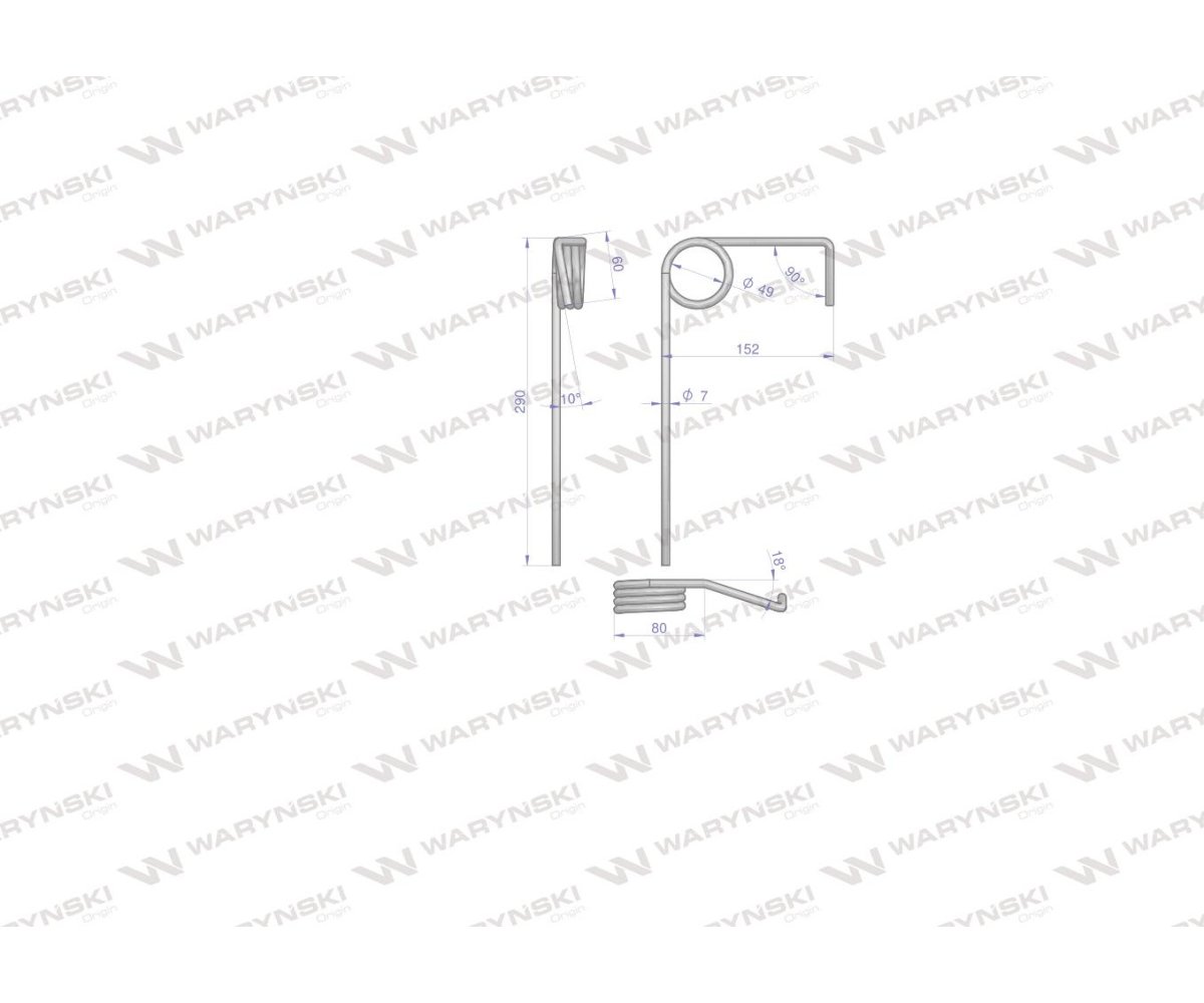 Palec zagarniający tylny zastosowanie Amazone 3409200 Waryński